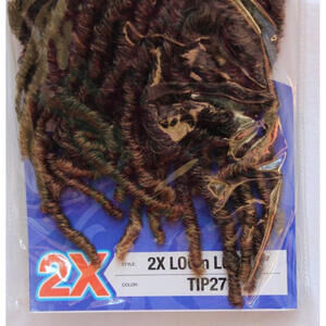 AFRO SENS 2X LOC n LOC CROCHET BRAID COLOR TIP27 REDDISH BROWN 18” BUY & SAVE